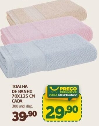 Cooper Toalha de Banho 70 x 135cm cada oferta