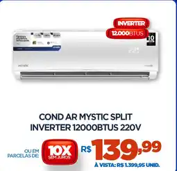DB Supermercados Cond ar mystic split INVERTER 12000BTUS 220V oferta