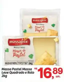 Fort Atacadista Massa Pastel Massa Pastel Massa R$ Leve Quadrado e Rolo 2kg Leve Quadrado e Rolo oferta