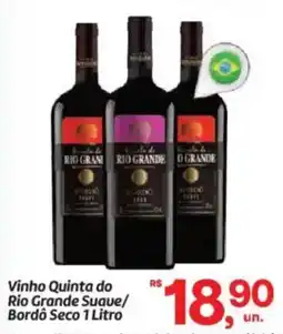 Fort Atacadista Vinho Quinta do Rio Grande Suave/ Bordô Seco oferta