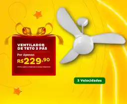 Casa e Vídeo Ventilador de teto 3 pás oferta