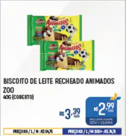 Supermercado Guará Biscoito de leite recheado animados zoo oferta