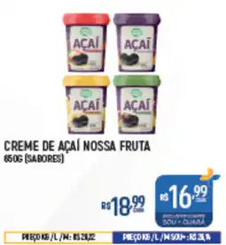 Supermercado Guará Creme de açaí nossa fruta (sabores) oferta