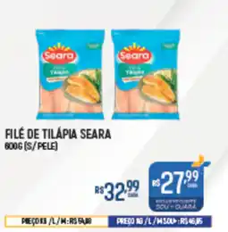 Supermercado Guará Filé de tilapia seara [s/pele) oferta