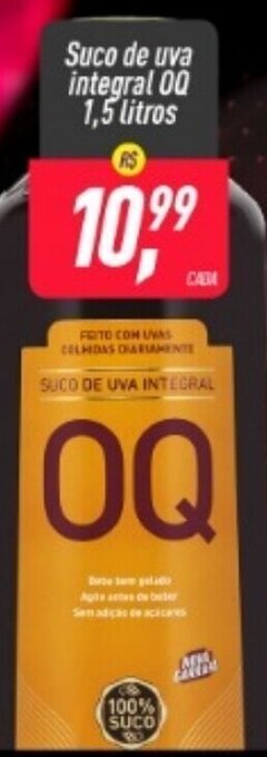Frangolândia Suco de Uva integral QQ 1.5L oferta