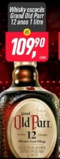Frangolândia Whisky Escoes Grand Old Parr 12 anos 1L oferta