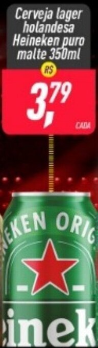 Frangolândia Cerveja Lager Holandesa Heineken puro malte 350ml oferta