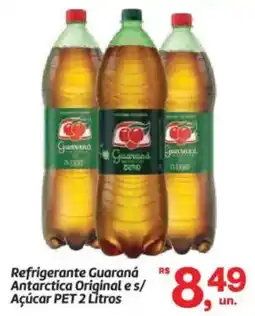 Fort Atacadista Refrigerante Guaraná Antarctica Original e s/ Açúcar PET oferta