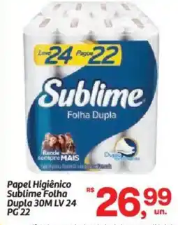 Fort Atacadista Papel Higiênico Sublime Folha Dupla 30M oferta