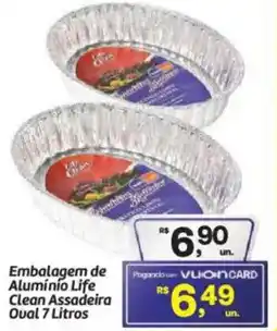 Fort Atacadista Embalagem de Alumínio Life Clean Assadeira Oval oferta