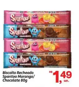 Fort Atacadista Biscoito Recheado Spantoo Morango/ Chocolate oferta