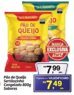 Fort Atacadista Pão de Queijo Sertãozinho Congelado Sabores oferta
