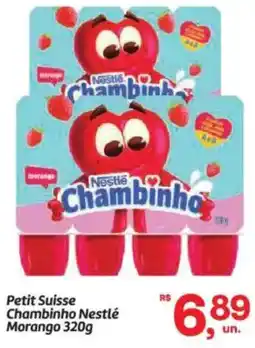 Fort Atacadista Petit Suisse Chambinho Nestlé Morango oferta