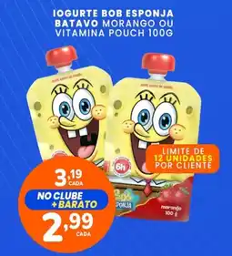 Rede Bom Lugar IOGURTE BOB ESPONJA BATAVO MORANGO OU VITAMINA POUCH oferta