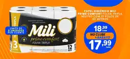 Rede Bom Lugar Papel higiênico mili prime comfort folha tripla neutro com 12 rolos de 20 metros oferta