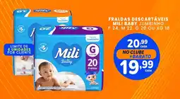 Rede Bom Lugar Fraldas descartáveis mili baby jumbinho oferta
