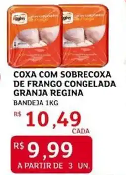 Assaí Atacadista Coxa com sobrecoxa de frango congelada granja regina bandeja oferta