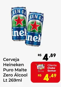 Semar Supermercado Cerveja Heineken Puro Malte Zero Álcool Lt oferta