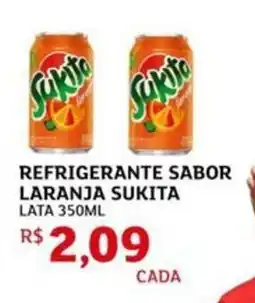 Assaí Atacadista Refrigerante sabor laranja sukita lata oferta