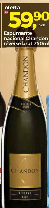 Frangolândia Espumante nacional Chandon reverse brut 750ml oferta