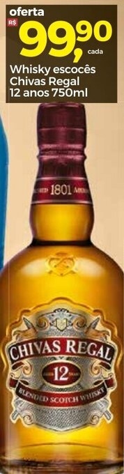 Frangolândia Whisky escoces Chivas Regal 12 anos 750ml oferta
