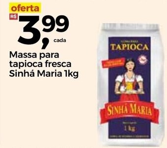 Frangolândia Massa para tapioca fresca Sinha Maria 1kg oferta