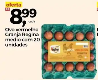 Frangolândia Ovo Vermelho Granja Regina medio com 20 unidades oferta