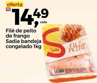 Frangolândia File de Peito de Frango Sadia Bandeja congelado 1kg oferta