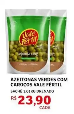 Assaí Atacadista Azeitonas verdes com caroços vale fértil saché drenado oferta