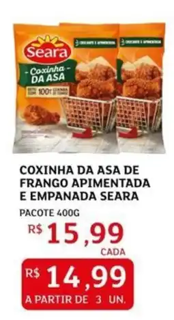 Assaí Atacadista Coxinha da asa de frango apimentada e empanada seara pacote oferta