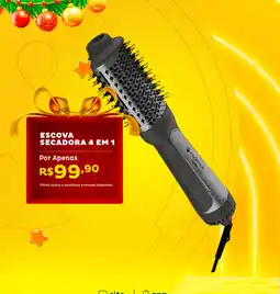Casa e Vídeo Escova secadora 4 em 1 oferta