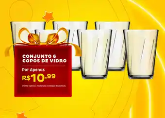 Conjunto 6 copos de vidro