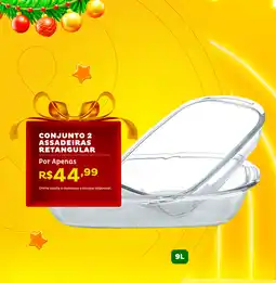 Casa e Vídeo Conjunto 2 assadeiras retangular oferta