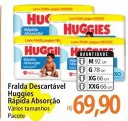 Atacadão Fralda Descartável Huggies Rápida Absorção oferta