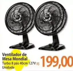 Atacadão Ventilador de Mesa Mondial oferta