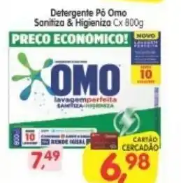 Cercadão Detergengte po Omo Sanitiza & Higieniza 800g oferta
