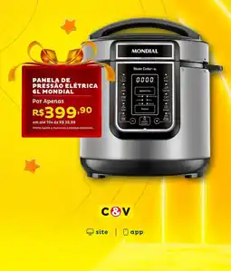 Casa e Vídeo Panela de pressão elétrica mondial oferta