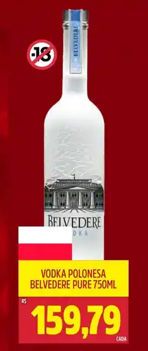 Frangolândia Vodka polonesa belvedere pure oferta
