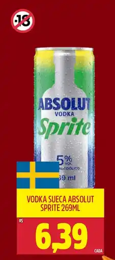 Frangolândia Vodka sueca absolut sprite oferta
