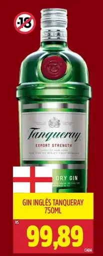 Frangolândia Gin inglês tanqueray oferta