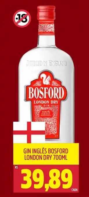 Frangolândia Gin inglês bosford london dry oferta
