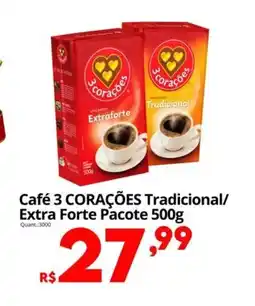 Althoff Supermercados Café 3 CORAÇÕES Tradicional/ Extra Forte Pacote oferta