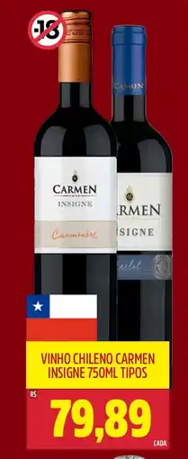 Frangolândia Vinho chileno carmen insigne tipos oferta