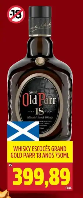Frangolândia Whisky escocês grand gold parr 18 anos oferta
