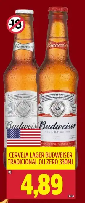 Frangolândia Cerveja lager budweiser tradicional ou zero oferta