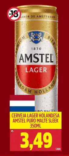 Frangolândia Cerveja lager holandesa amstel puro malte sleek oferta