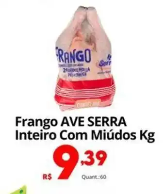 Althoff Supermercados Frango AVE SERRA Inteiro Com Miúdos oferta