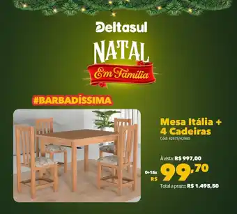 Mesa Itália + 4 Cadeiras