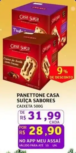 Assaí Atacadista Panettone casa suíça sabores oferta