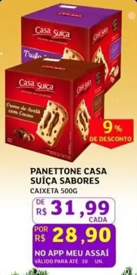 Panettone casa suíça sabores
